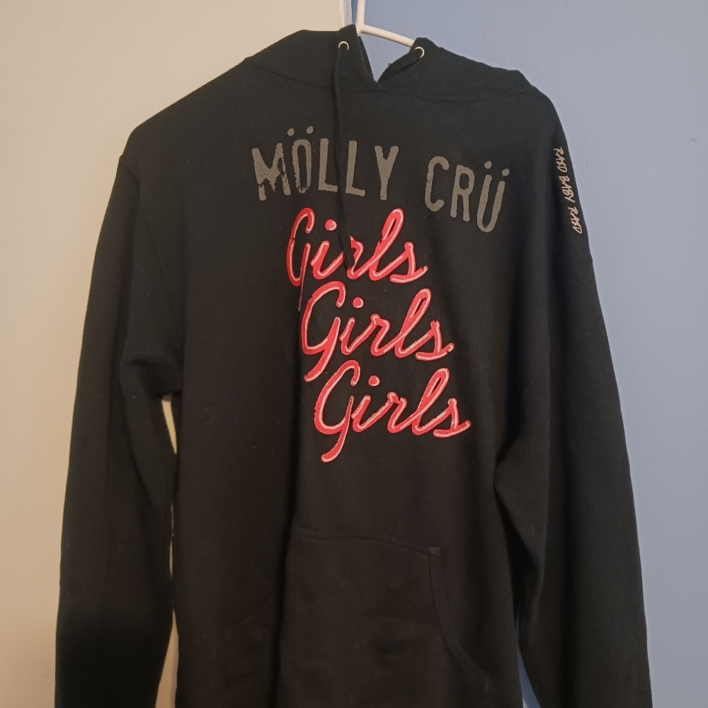 Mölly Crü Black Hoodie with Pink "Girls, Girls, Girls!" Text